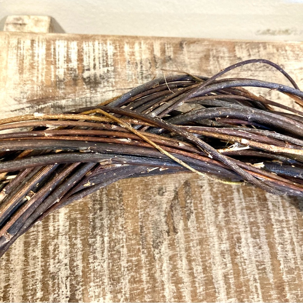 13” Natural Willow & Tallow Berry Wreath Neutral Rustic Decor Handmade Wreath - Picture 8 of 12
